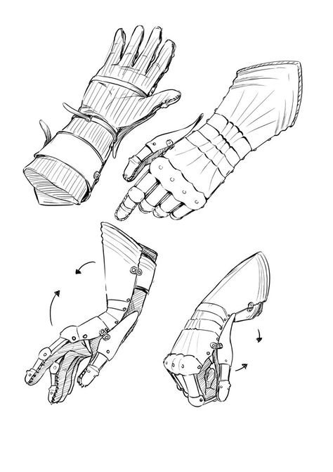 How To Draw Gauntlets, Armor Tutorial, Armor Hand, Armor Reference, Knight Drawing, Armor Ideas, Armor Drawing, Historical Armor, Knight Armor