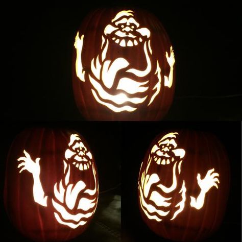 Slimer Pumpkin Stencil, Slimer Pumpkin Carving, Slimer Pumpkin, Pumpkin Carving Scary, Stranger Things Pumpkin, Funny Jack O Lanterns, Halloween Party Craft, Halloween Pumpkin Stencils, Pumpkin Carving Stencils