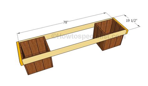 Building the frame of the planter bench Bench Planter, Diy Wood Planters, Wood Bench Outdoor, How To Build Steps, Planter Bench, Diy Bench Outdoor, Diy Planter, Diy Planter Box, Deck Designs Backyard