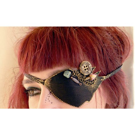 Eye patch, leather eye patch, pirate, eyewear, all seeing eye,... ($32) ❤ liked on Polyvore Specific Aesthetic, Pirate Eye Patch, Xmas Makeup, Pirate Eye, Pirate Eye Patches, Leather Mask, Eye Patches, Gothic Victorian, Seeing Eye