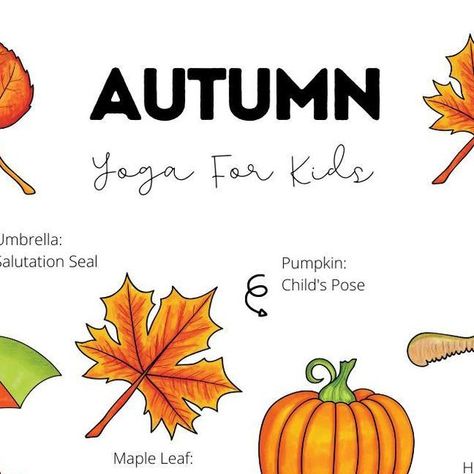 Autumn Yoga, Fall Yoga, Welcome Autumn, Kids Umbrellas, Fall Colours, Gross Motor Activities, Kids Yoga, Gross Motor, Motor Activities