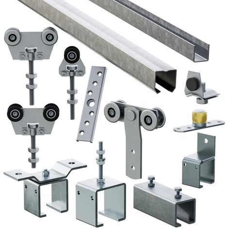 Sliding Door Sliding Door Hardware for sale | eBay Sliding Doors Diy, Sliding Door Hardware Track, Bifolding Doors, Sliding Garage Doors, Curtain Wall Detail, Garage Furniture, Furniture Fittings, Wardrobe Space, Industrial Door