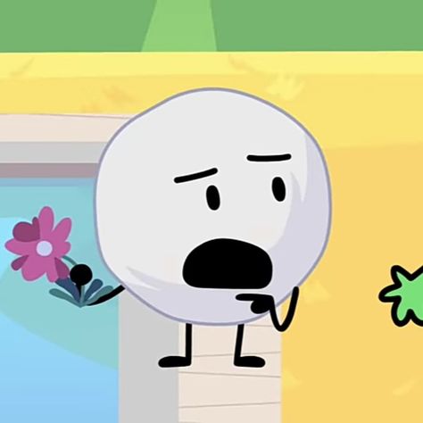 Snowball from TPOT/BFB Snowball Bfdi, Grumpy Man, Snow Ball, How Big Is Baby, Ship Art, Pie, Funny, Quick Saves