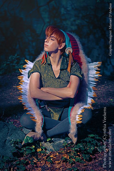 Indian Peter Pan by Nocte-Angelus.deviantart.com on @deviantART Peter Pan Cosplay, Peter Pan Jr, Peter Pan 3, Peter Pan Costumes, Peter Pan Neverland, Peter Pan Costume, Disney Cosplay, Face Characters, Costume Designer