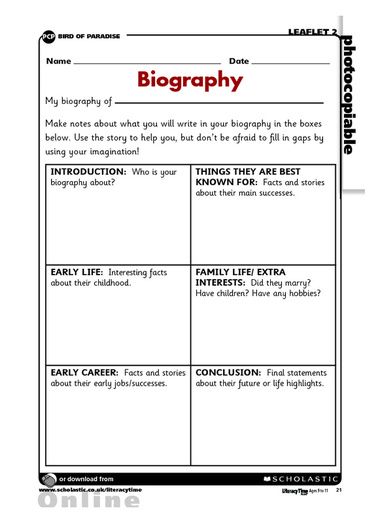 biography planning frame                                                                                                                                                                                 More Autobiography Template, Write A Biography, Biography Template, Autobiography Writing, Biography Project, Writing A Biography, 5th Grade Writing, 3rd Grade Writing, Homeschool Writing