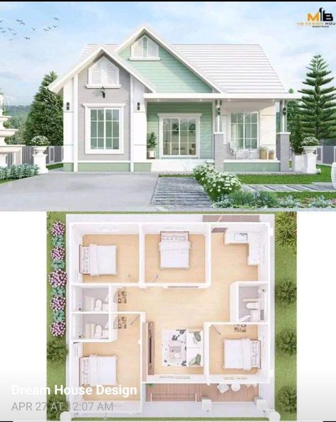 Small House Blueprints, Affordable House Plans, Small House Design Exterior, House Floor Design, Building House Plans Designs, Casas The Sims 4, House Plan Gallery, Sims House Plans, Simple House Plans