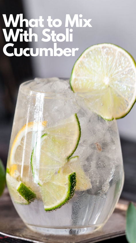 Stoli Cucumber Cucumber Vodka Drinks Cocktail Recipes, Easy Vodka Cocktail, Cucumber Vodka Drinks, Vodka Drinks Easy, Vodka Mixers, Stoli Vodka, Summer Drinks Nonalcoholic, Drinks Nonalcoholic, Cucumber Lemonade