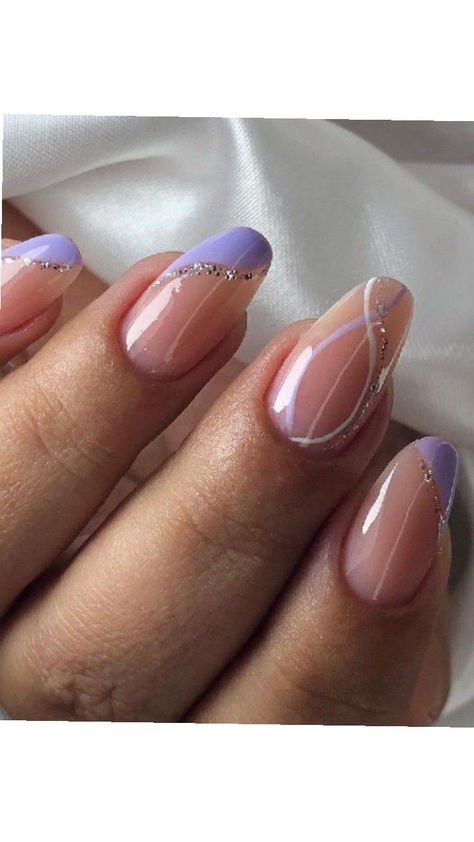 Acrylic Nails Almond Shape, Hoco Nails, Kids Nail Polish, Purple Nail Art, Wedding Nails Glitter, Halloween Acrylic Nails, November Nails, Purple Nail Polish, Purple Nail