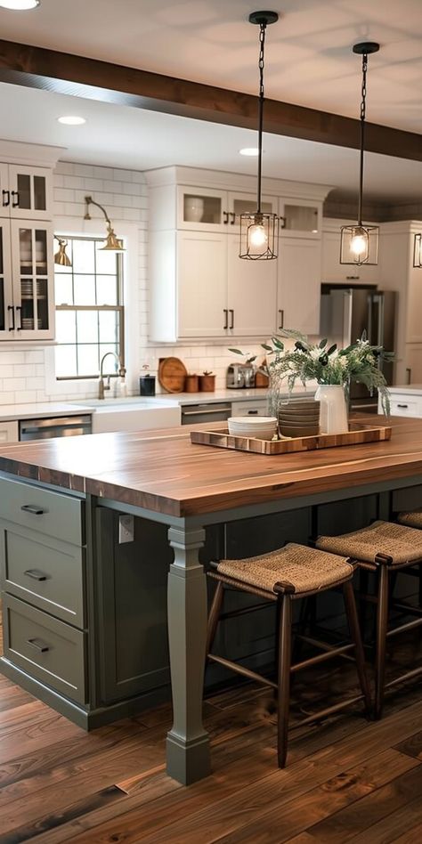 Kitchen Island Cookbook Storage, Kitchen Island With Spindles, Dining Room Kitchen Island, Island To Table Kitchen, Kitchen Island With Seating For 2, Kitchen Island 5 Seats, Small Kitchen With Long Island, 5ft Kitchen Island With Seating, Eat In Kitchen No Island