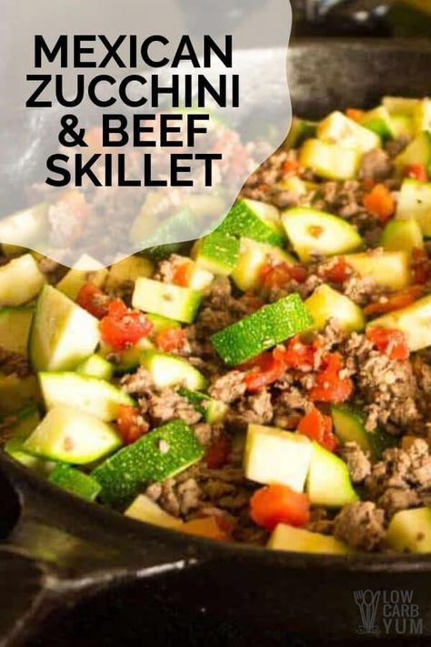 Zucchini Recipes Healthy Easy, Dinner Skillet, Healthy Easy Dinner, Parmesan Zucchini Chips, Mexican Zucchini, Recipes Healthy Easy, Beef Skillet, Tartiflette Recipe, Zucchini Recipes Baked