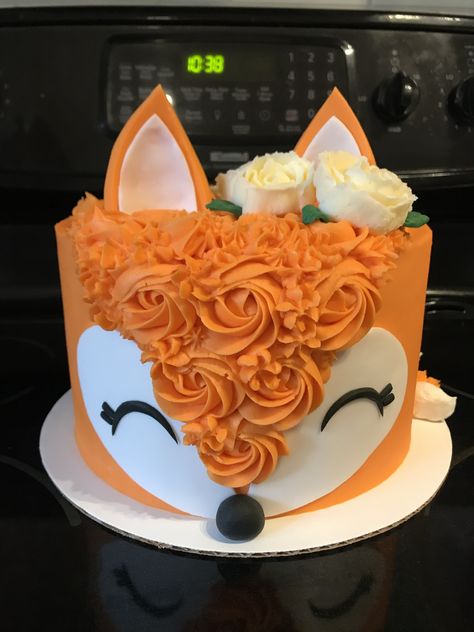 Fox Cake, Animal Cakes, Amazing Cake, Cake Craft, Birthday Cake Kids, Cake Cake, Food Cakes, Sweet Cakes, Fondant Cakes