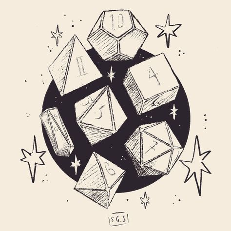 rolling critically . #illustration #artprint #art #illustrator #procreate #roll #criticalrole #d20 #dnd #dungeonsanddragons #role #rpg #dice Dice Illustration Design, Dnd Dice Illustration, D&d Dice Tattoo, D And D Art, Ttrpg Aesthetic, D20 Illustration, Dnd Dice Drawing, Dnd Dice Tattoo, Dice Sketch