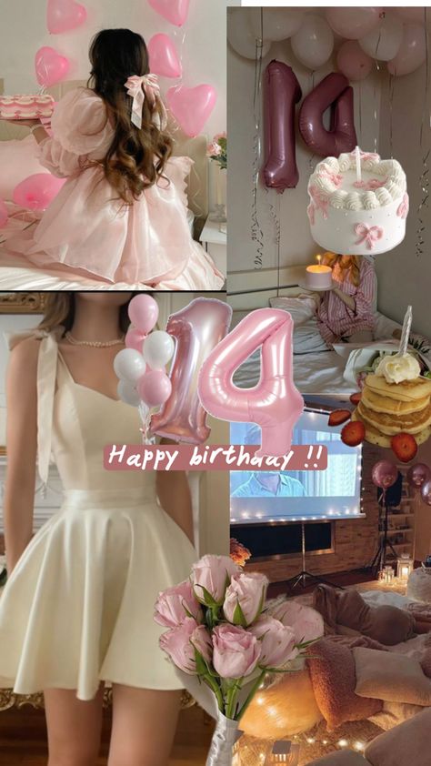 My 14th birthday wallpaper !!🎀🎀 Ideas For 14th Birthday Girl, Birthday Ideas 14th Birthday Girl, Photoshoot Ideas For 14th Birthday, Birthday 14th Girl, 14th Birthday Aesthetic, 14th Birthday Photoshoot Ideas, 14th Birthday Ideas, Its My 14th Birthday, My 14th Birthday