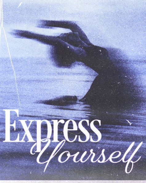 poster design inspired by the song Express Yourself by NWA featuring a motion blur, textures, typography, and a gradient map Gradient Typography Poster, Motion Blur Poster Design, Photo Blur Effect, Random Posters, Gradient Map, Creative Texture, Colors Poster, Graphic Branding, Color Blur