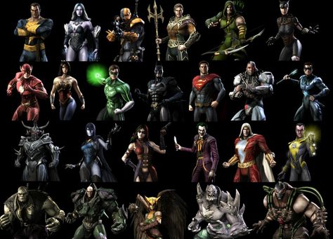 Injustice: Gods Among Us characters. Injustice 2 Characters, Injustice Characters, Among Us Characters, Injustice Gods Among Us, Injustice 2, Among Us, Dc Universe, Fortnite, How Many