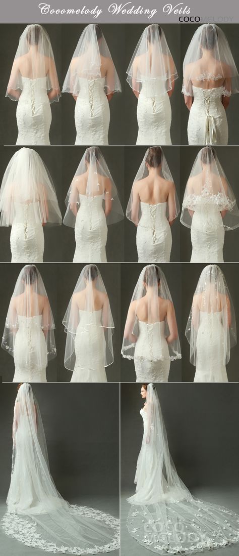 Wedding fashion veils . #wedding #weddingessentials #weddingaccessories… Vail For Bride, Big Veil Wedding, Bridal Veil Lengths, Waltz Length Wedding Veil, Vail For Wedding Dress, Unique Bridal Veils And Headpieces, How To Make Veil Bridal, Wedding Dresses And Veils, Bridal Veils And Headpieces Ideas