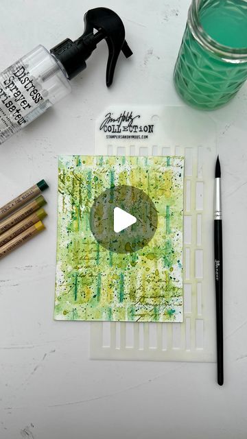 Distress Watercolor Pencils, Tim Holtz Stencils, Tim Holtz Backgrounds, Tim Holtz Watercolor Pencils, Tim Holtz Distress Ink Tutorials, Watercolor Pencil, Watercolor Backgrounds, Tim Holtz Distress Crayons, Tim Holtz Tutorials