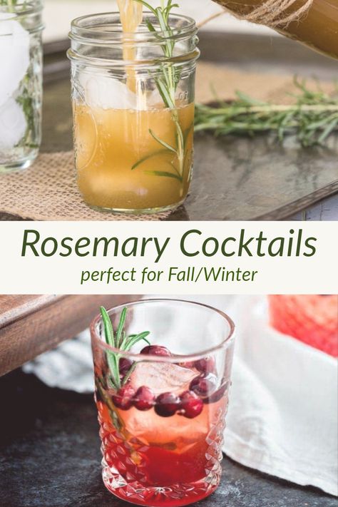 9 Rosemary Cocktail Recipes Drinks With Rosemary Simple Syrup, Rosemary Drinks Cocktails, Rosemary Syrup Cocktail, Rosemary Cocktail Recipes, Peppermint Cocktail, Rosemary Cocktail, Gimlet Recipe, Simple Syrup Cocktails, Rosemary Syrup