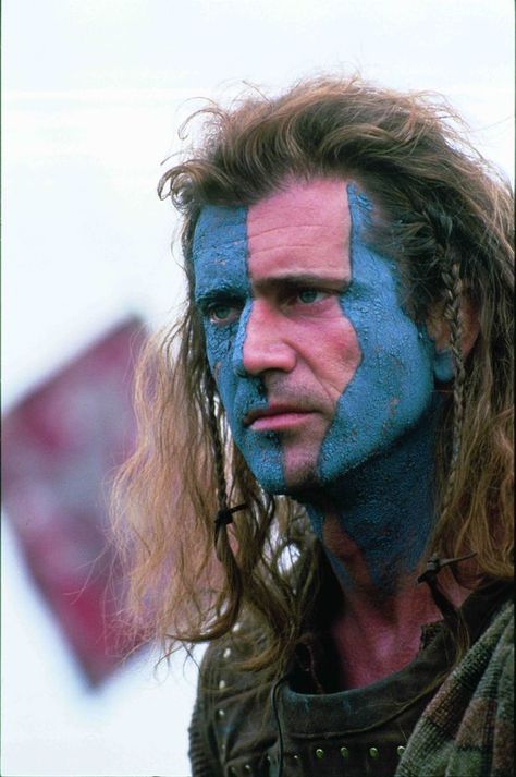 Lois won an academy award for the makeup in Braveheart. The paint is made out of woad. It’s a plant and the blue dye is produced from the leaves. Catherine Mccormack, James Cosmo, Scottish Warrior, Brave Heart, Portrait References, William Wallace, Mel Gibson, Hollywood Actor, Movie Characters