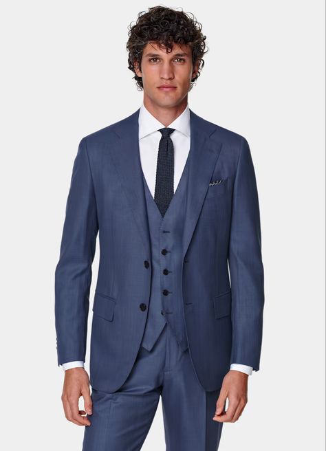 Formal Casual Outfits, Light Blue Suit, Italian Suit, Slim Fit Jackets, Formal Casual, Three Piece Suit, 3 Piece Suits, Men's Suits, Style Expert