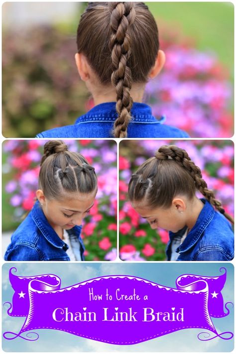 Cgh Hairstyles, Hairstyles For Sports, Chain Link Braid, Girly Hairstyles, 5 Minute Hairstyles, Brooklyn And Bailey, Simple Chain, Easy Braids