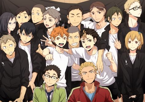 Karasuno; a team wich become a family Hiro Big Hero 6, Anime Haikyuu, Haikyuu Volleyball, Anime Group, Haikyuu Karasuno, Volleyball Anime, Haikyuu Wallpaper, Haikyuu Funny, Haikyuu Manga