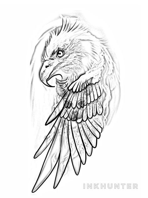 Tattoo Eagle Design, Eagle Tattoo Stencil, Egal Tattoo, An Eagle Tattoo, Eagle Stencil, Polka Tattoo Designs, Eagle Tattoo Design, Cartoon Eagle, Eagle Wing Tattoos