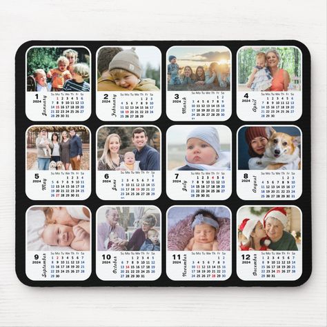 Calendar Minimalist, Iphone Wallpaper Blur, Personal Calendar, Family Photo Collages, Business Holiday Cards, Us Holidays, 2024 Calendar, Photo Calendar, Calendar Design