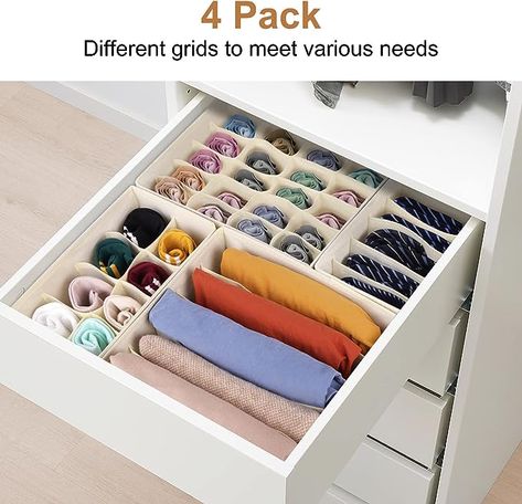 Organization Bins, Foldable Closet, Fabric Organization, Clothes Drawer Organization, Closet Storage Drawers, Storage Solutions Closet, Fabric Dresser, Bedroom Cabinets, Closet Accessories