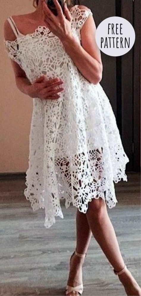 Crochet Sun Dress Free Pattern Crochet Sun Dress, Crochet Sun, Crochet Bodycon Dresses, Skirt Pattern Free, Crochet Dress Pattern Free, Crochet Wedding Dresses, Crochet Summer Dresses, Black Crochet Dress, Dress Patterns Free