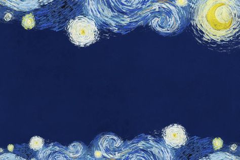 Van Gogh-inspired The Starry Night background, vintage painting psd | free image by rawpixel.com / Benjamas Wallpaper Van Gogh, Google Backgrounds, فنسنت فان جوخ, Starry Night Background, Van Gogh Wallpaper, Starry Night Wallpaper, Gogh The Starry Night, Grid Wallpaper, Wallpaper Notebook