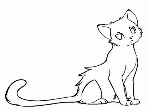 Warrior Cats Coloring Pages Pdf Freee Printable - Coloringfolder.com Cats Coloring Pages, Simple Cat Drawing, Cat Template, Cat Outline, Cat Drawing Tutorial, Cats Art Drawing, Puppy Coloring Pages, Cat Coloring Book, Warrior Cat Drawings