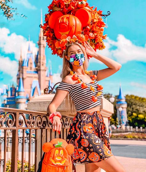 Sally Face Mask, Fall Disney Outfits, Halloween Face Masks, Mickey Pumpkin, Disneyland Outfits, Florida Trip, Cute Disney Pictures, Disney Photography, Disney Facts