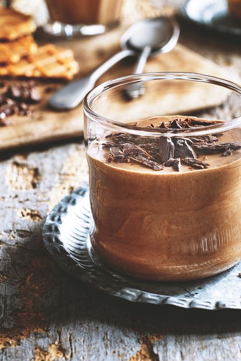 This chocolate mousse recipe is given a new lease of life thanks to the addition of coffee and warming spices such as cinnamon, black pepper and cardamom. Coffee Mousse Recipe, Donna Hay Recipes, Coffee Mousse, Coffee Biscuits, Chocolate And Coffee, Decadent Food, Winter Meals, Spiced Chocolate, Chocolate Mousse Recipe