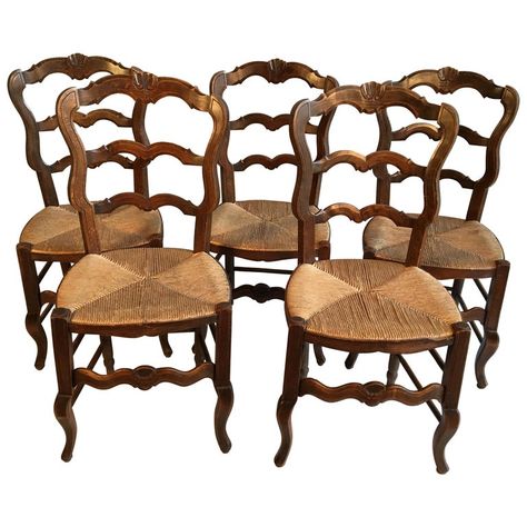 1stdibs: Antiques, Vintage and Mid-Century Modern Furniture, Jewelry, Fashion and Art Cozy French Country Living Room, French Country Chairs, French Country Dining Chairs, Ladder Back Dining Chairs, Country Dining Tables, French Dining Chairs, Antique French Country, French Country Dining, Antique Furniture For Sale