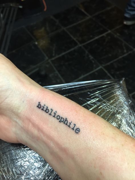 Bibliophile tattoo Tattoos For Authors, Literature Tattoos Quotes, Readers Tattoo, Bibliophile Tattoo, Reader Tattoos, Author Tattoo, Reader Tattoo Ideas, Tattoos For Readers, Wrist Tattoos Quotes