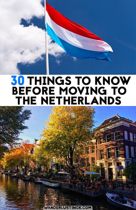 Considering becoming an expat in the Netherlands? 30+ things to know before you move to the Netherlands about life in the Netherlands! #Netherlands #expat Visit Netherlands, Beautiful Netherlands, Netherlands Travel Destinations, Leiden Netherlands, Travel Netherlands, Travel Holland, Dutch Netherlands, Living In Amsterdam, Moving Overseas