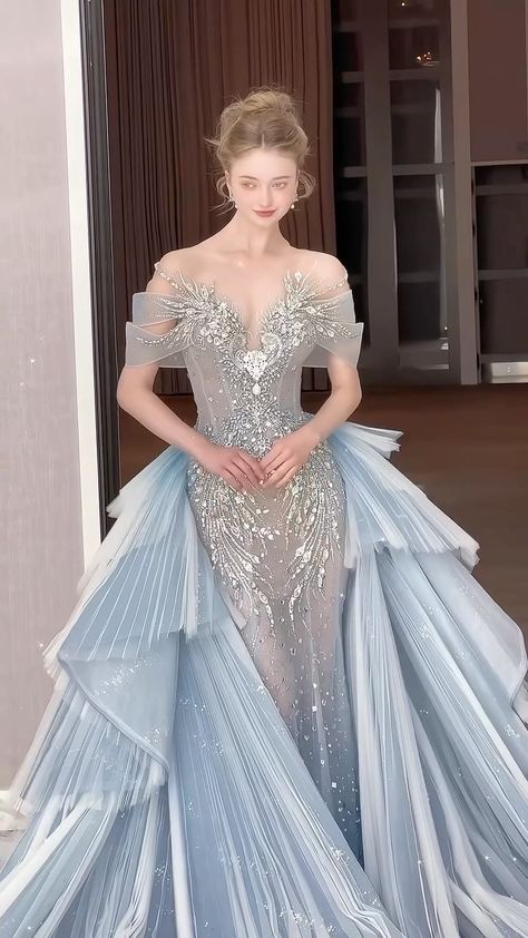 JoliPoli Couture | Once upon a time, in a world where dreams come true, a princess adorned in the most exquisite bridal gown walked down the aisle, her love… | Instagram Miss World Dresses Gowns, Jolipoli Couture, Vow Renewal Dress, Bridal Capelet, Moodboard Inspo, Simple Frocks, Hourglass Dress, Runway Fashion Couture, Exquisite Gowns