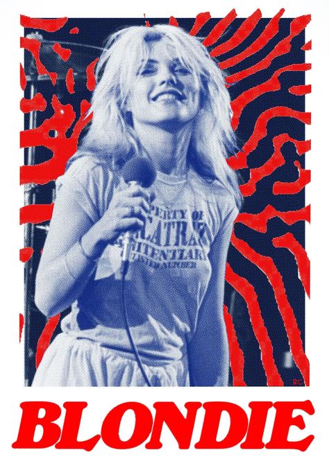 Blondie Poster Vintage, Blondie Band Poster, Rock Show Poster, Blondie Tshirt, Blondie Music, Music Event Poster, Blondie Poster, Colourful Posters, Blondie Band