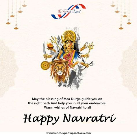 Shub Navratri, Shubh Navratri Wishes, Navratri Wishes, Navratri Festival, Maa Durga, Happy Navratri, Health Wealth, Durga Maa, French Language