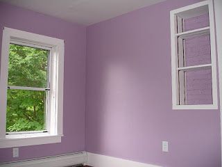 Obi Lilac, Sherwin Williams-- Charlotte's room. #haveilostmymind :) it's actually pretty toned down in her room Lilac Room Paint, Lilac Walls Bedroom, Lilac Sherwin Williams, Lilac Bedroom Walls, Wall Paint Colour Combination, Lilac Walls, Lilac Room, Lilac Bedroom, Lilac Wall