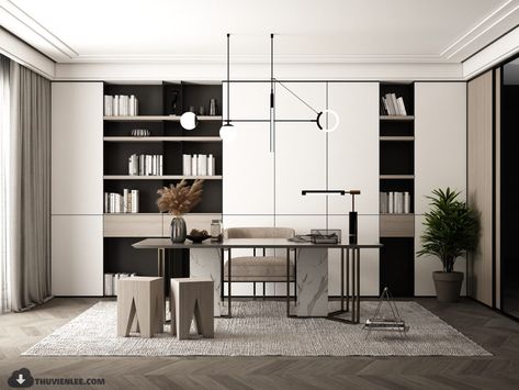 Contemporary Study Room, Office Room Interior, Contemporary Office Interiors, Modern Contemporary Home Office, Modern Study Rooms, Modern Contemporary Office, Contemporary Study, Interior Model, Modern Office Interiors