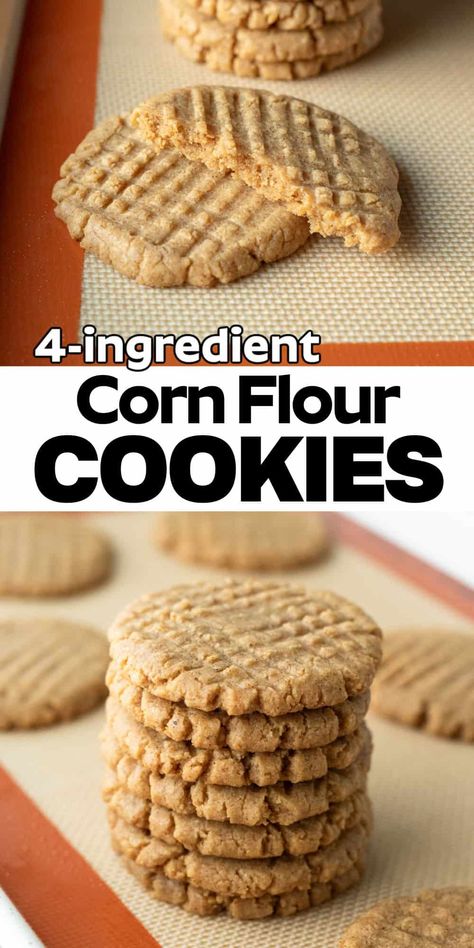 Corn Flour Cookies, Corn Flour Recipes, Sunbutter Cookies, Cornmeal Cookies, Gluten Free Christmas Cookies, Vegan Cheese Recipes, Almond Flour Cookies, Gluten Free Christmas, No Flour Cookies