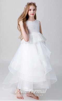 Kids Prom Dresses, Flower Prom Dress, Princess Outfit, Girls Communion Dresses, Preteen Fashion, Dress For Kids, Prom Girl Dresses, First Communion Dress, First Communion Dresses