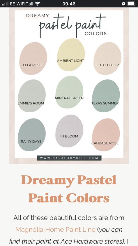 Pastel Paint Colors, Magnolia Homes Paint, Magnolia Paint, Ace Hardware Store, Dutch Tulip, Tulip Painting, Paint Line, Cabbage Roses, Magnolia Homes