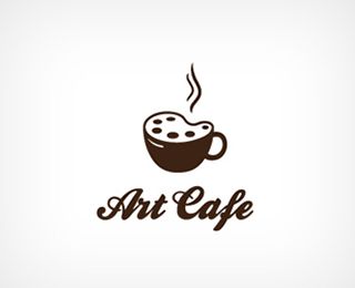 did something similar Lounge Logo, Cafe Logo Design, Art Cafe, Coffee Shop Logo, Simple Logo Design, Logo Design Art, Typographic Logo, Artist Logo, Coffee Logo