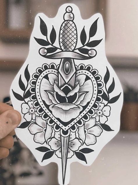 Traditional Tattoo Woman, Shin Tattoo, Full Sleeve Tattoo Design, Traditional Tattoo Sleeve, Wicked Tattoos, Beautiful Flower Tattoos, Stomach Tattoos, Sternum Tattoo, Black Ink Tattoos