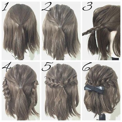 Simple Prom Hair, Peinados Fáciles Para Cabello Corto, Short Hair Tutorial, Penteado Cabelo Curto, Short Hairstyle, Girl Short Hair, Easy Hairstyles For Long Hair, Half Up Hair, Hair Dos