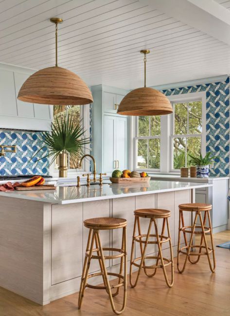 Tropical Kitchen, Coastal Holiday, Beach Bungalows, Mount Pleasant, Kitchen Inspiration Design, Cooking Kitchen, Coastal Living, Kitchen Inspirations, House Tours