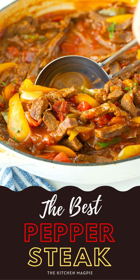 Pepper Steak With Gravy, Pepper Steak Soup, The Best Pepper Steak Recipe, Steak And Peppers With Rice, Pepper Steak Recipe Easy Gravy, Best Pepper Steak Recipe, Pepper Steak With Tomatoes, Chicken Pepper Steak, Green Pepper Steak Recipe